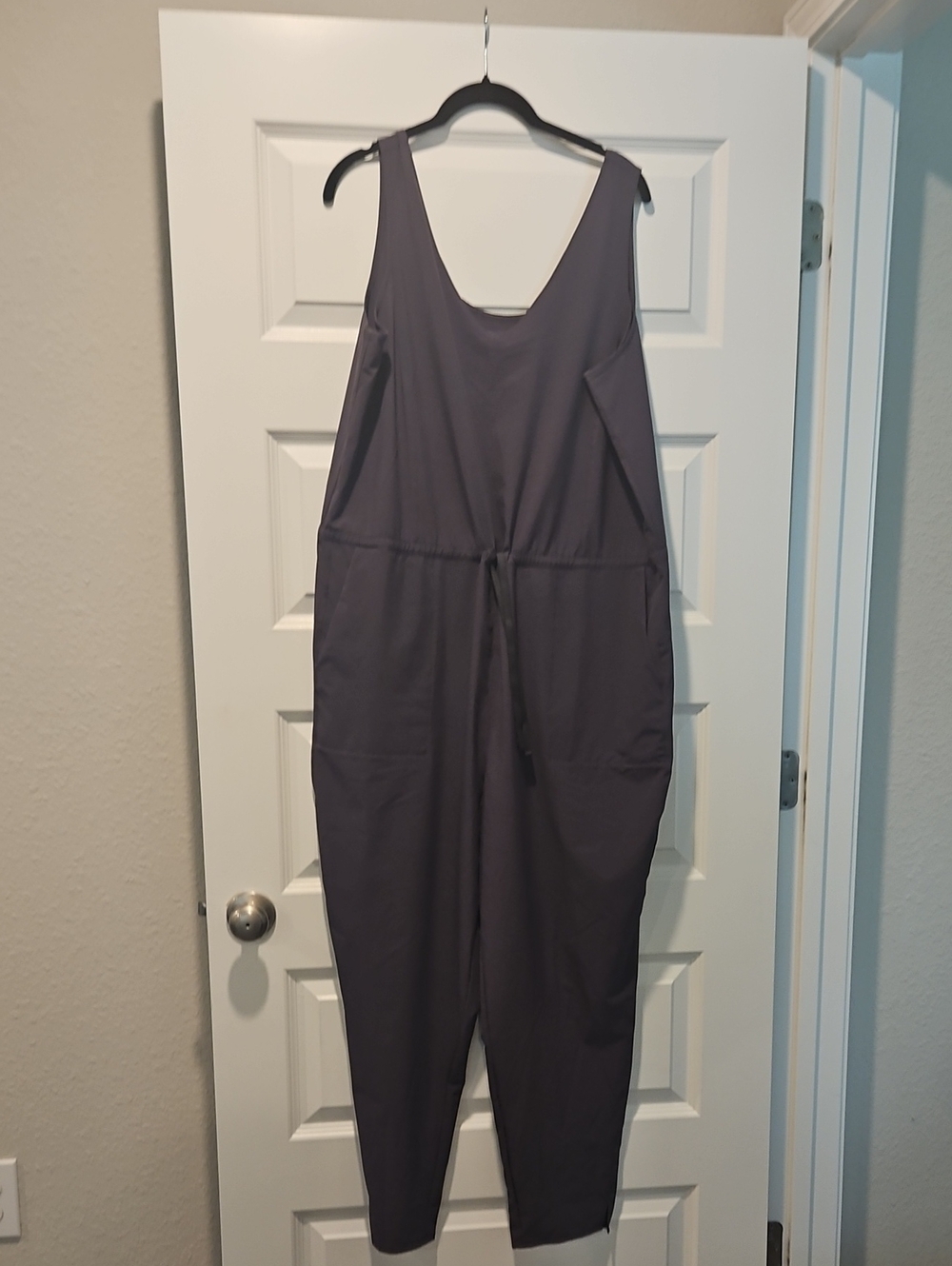 Patagonia Sleeveless Gray Jumpsuit with Drawstring Waist